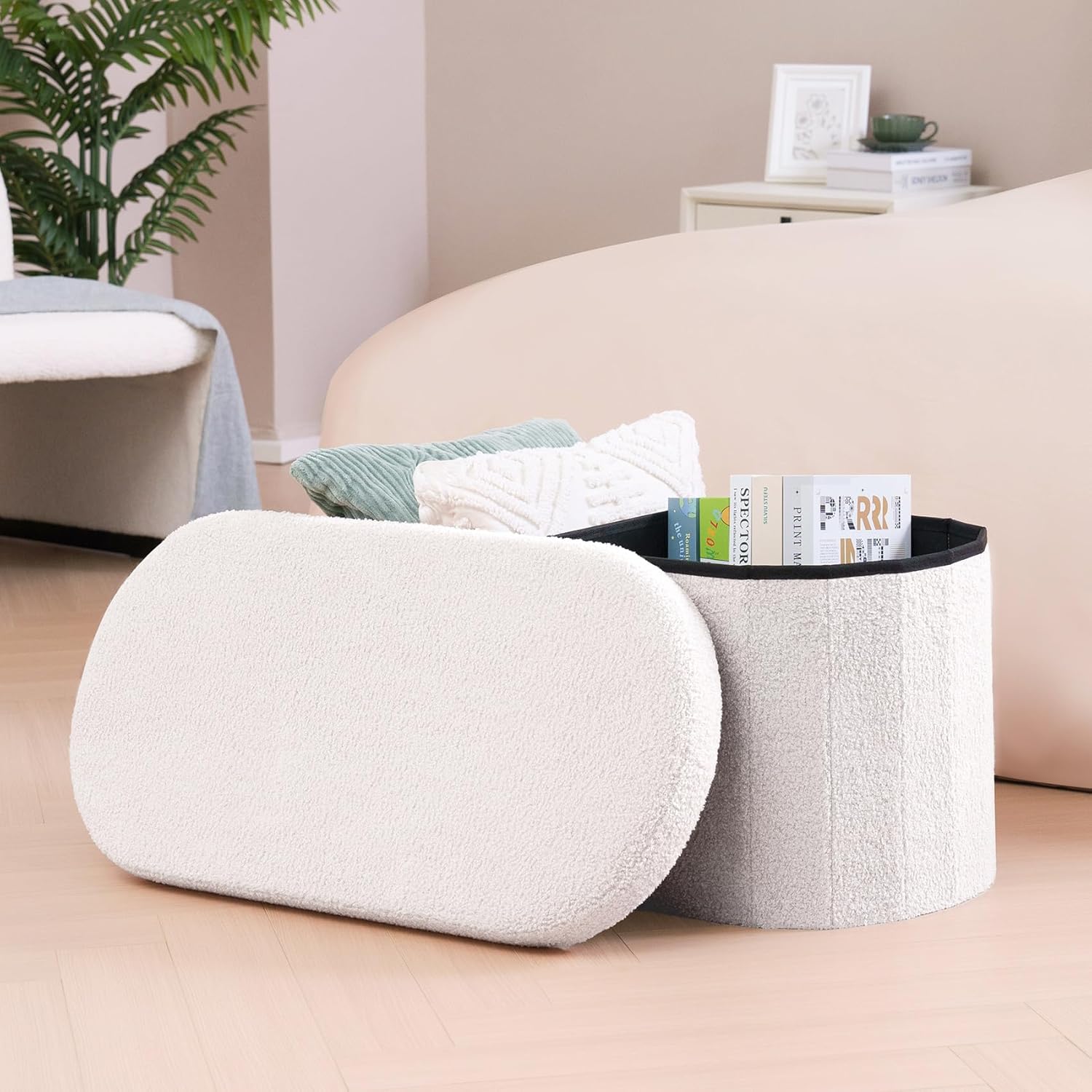 Foot of bed storage ottoman product photo