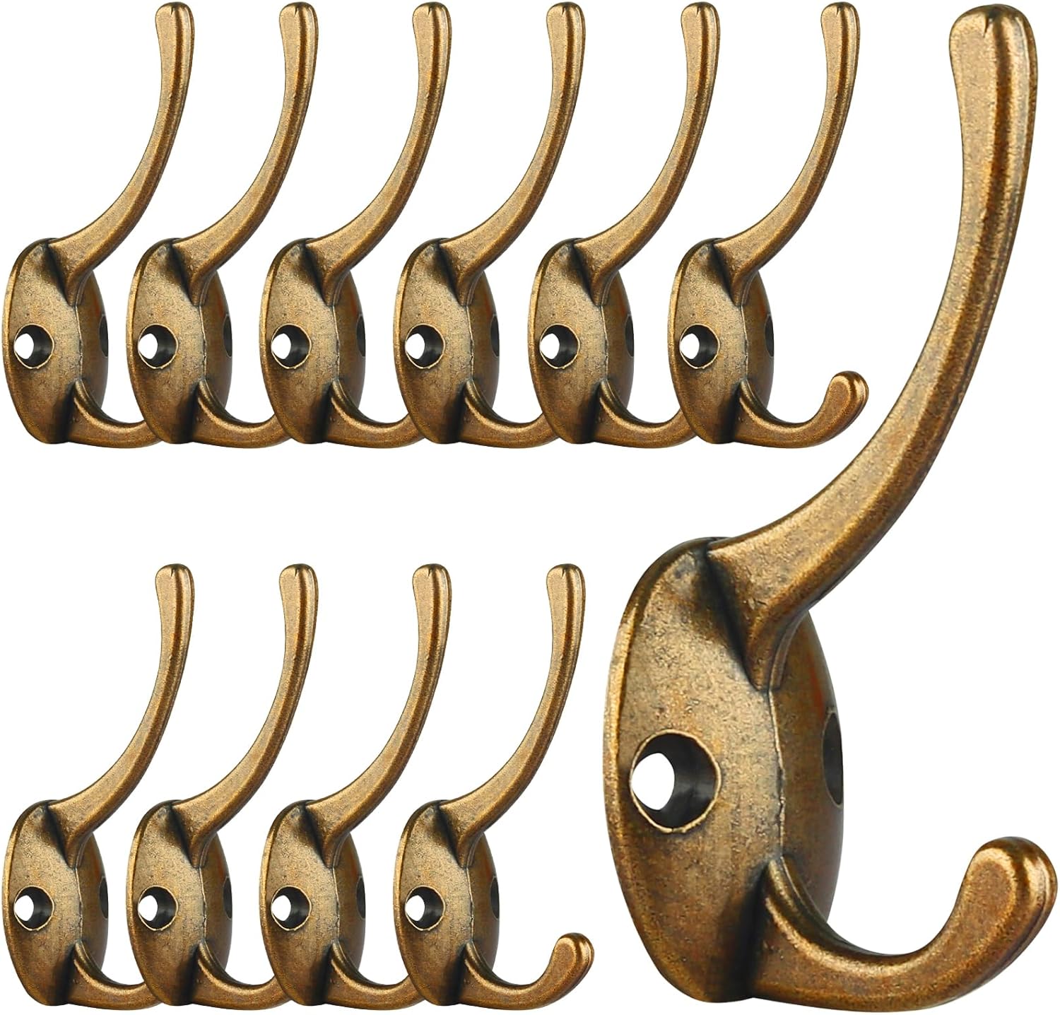 Antique brass wall hooks